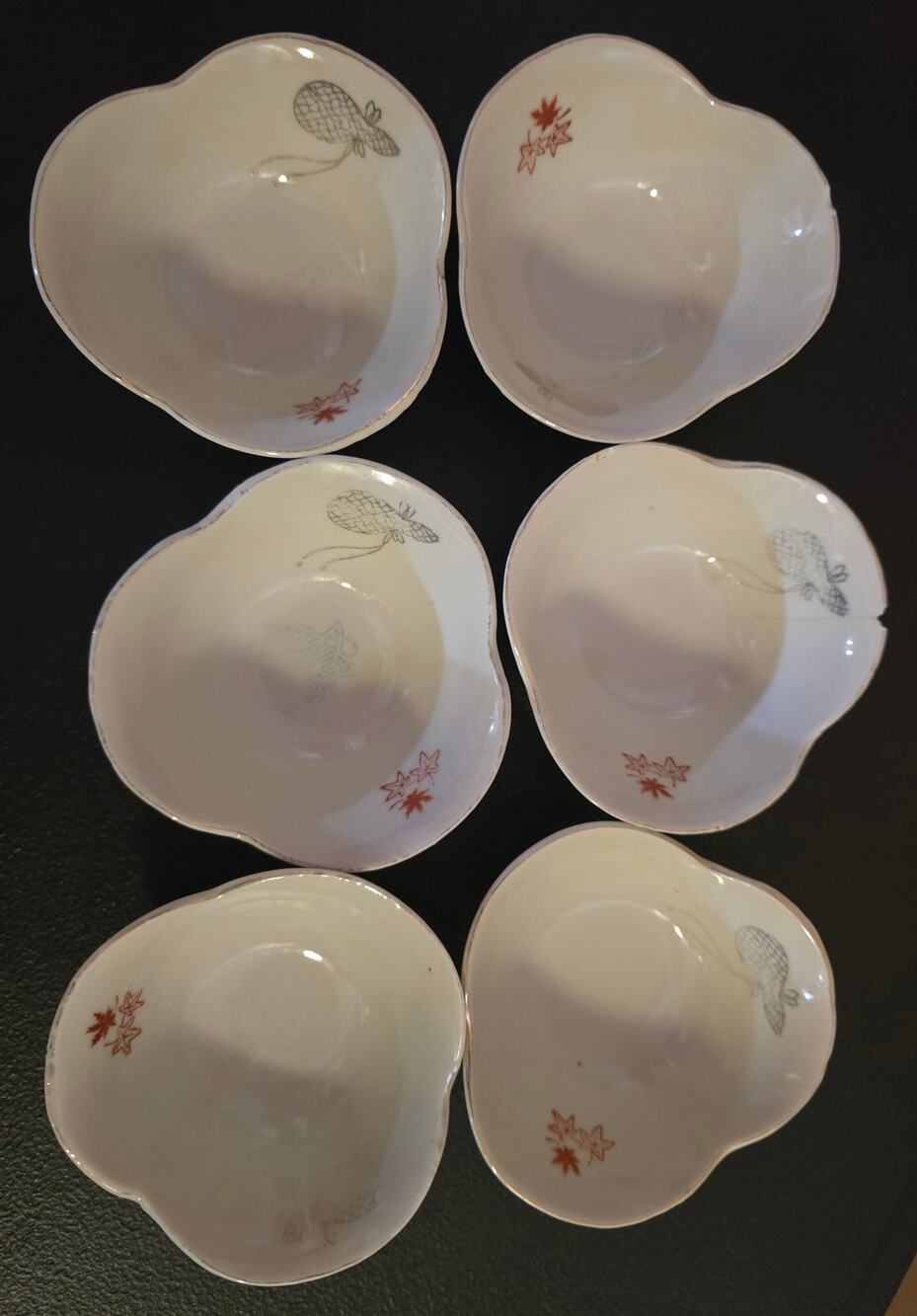 Vintage Japanese Trinket Or Rice Dish (Set of 6)